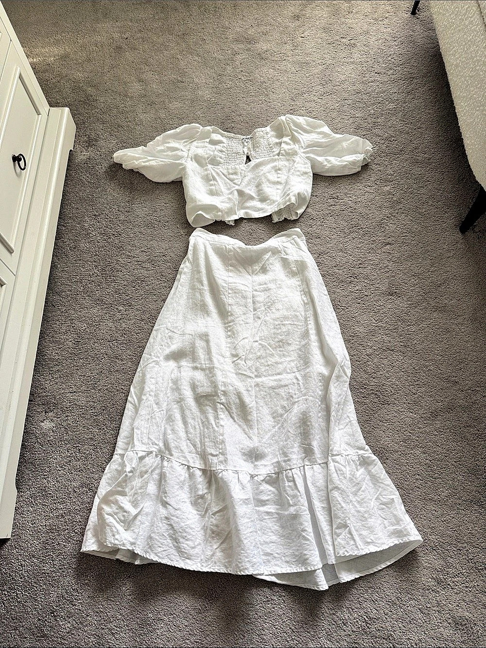 Reformation White Two-Piece Set Size 6